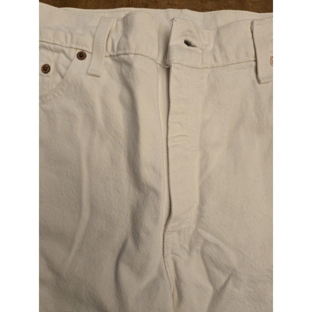 Vintage 90s Levis 550 Shorts Womens 13 White Relaxed High Rise Denim USA Made - Picture 3 of 13